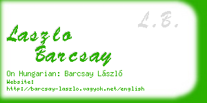 laszlo barcsay business card